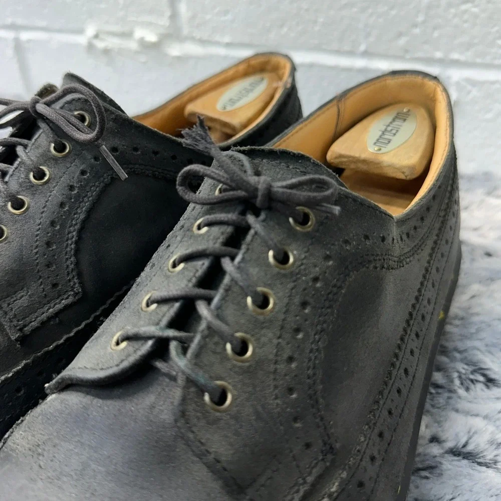 Dr. Martens 3989 Wingtip Brogues Black Leather Made in England Mens UK 12 US 13